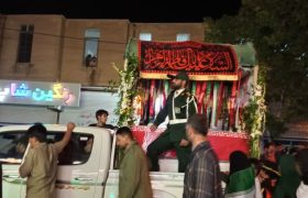 مراسم وداع با پیکر شهید امیر محمد احمدی در الیگودرز برگزار شد +تصویر
