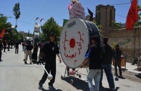 مراسم تاسوعای حسینی در الیگودرز برگزار شد +تصویر