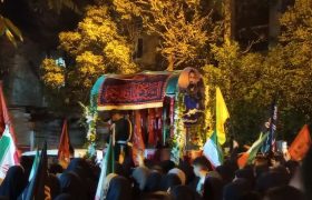 مراسم وداع با پیکر شهید امیر محمد احمدی در الیگودرز برگزار شد +تصویر