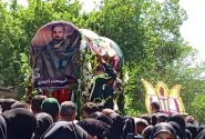مراسم تشییع و تدفین پیکر شهید امیر محمد احمدی در الیگودرز برگزار شد+تصویر